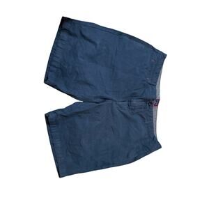 Untuckit Shorts Mens 38 Navy Chino Regular Flat Front 100% cotton 9" Inseam